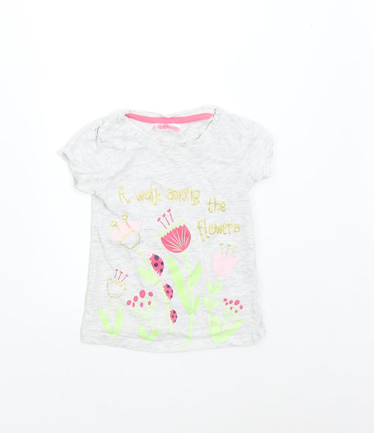 So Cute Baby Grey   Basic T-Shirt Size 9-12 Months