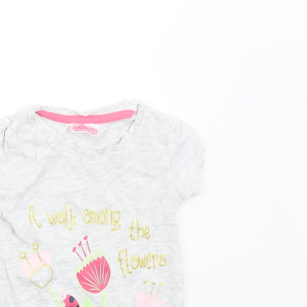So Cute Baby Grey   Basic T-Shirt Size 9-12 Months