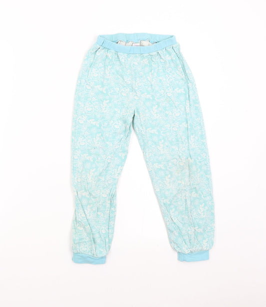 George Girls Green Floral   Pyjama Pants Size 6-7 Years