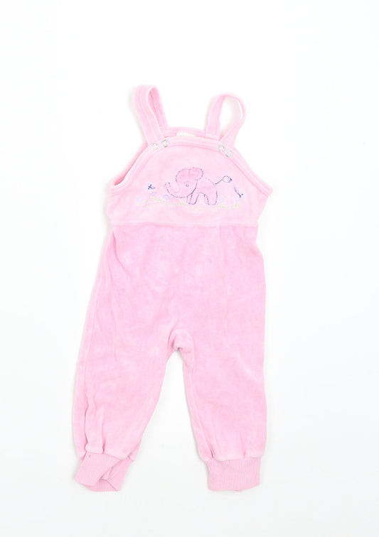 Baby Club Baby Pink   Babygrow One-Piece Size 3-6 Months  - Elephant