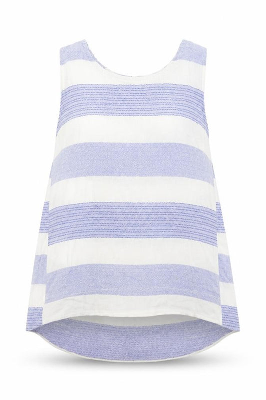 Preworn Womens Blue Striped  Camisole Blouse Size M