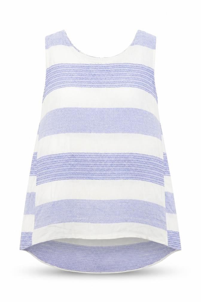 Preworn Womens Blue Striped  Camisole Blouse Size M