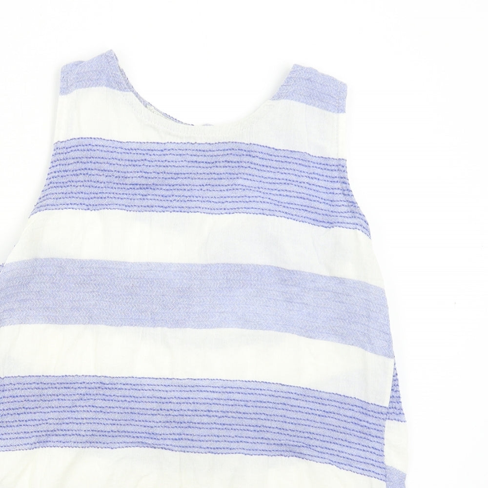 Preworn Womens Blue Striped  Camisole Blouse Size M