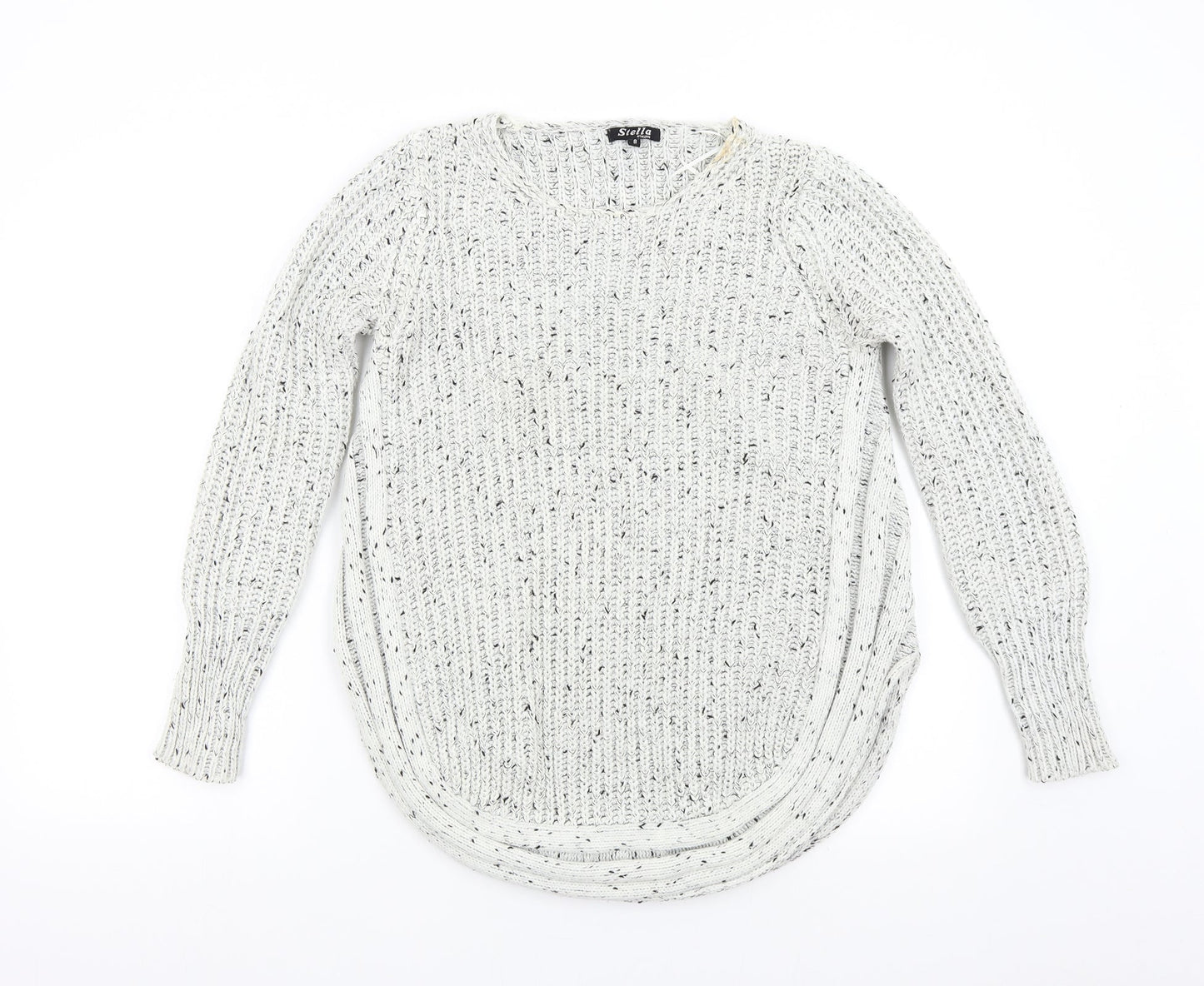 Stella Womens Grey  Knit Pullover Jumper Size 8