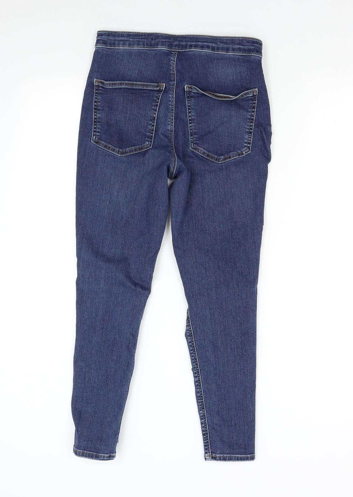 Topshop Womens Blue  Denim Skinny Jeans Size 32 L30 in