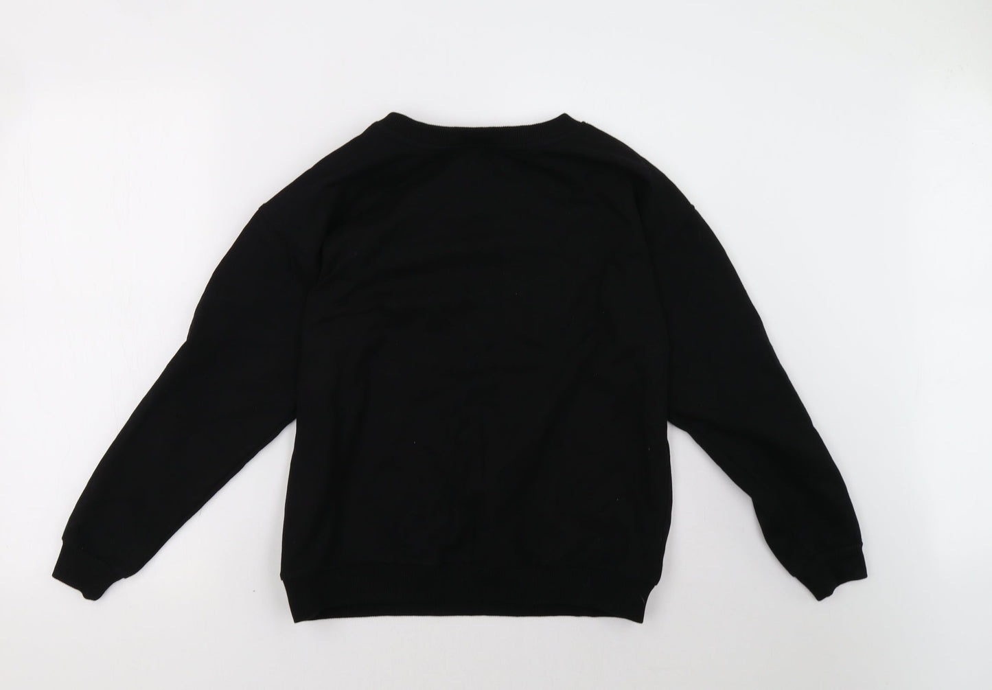 poor moi Womens Black   Pullover Sweatshirt Size 10