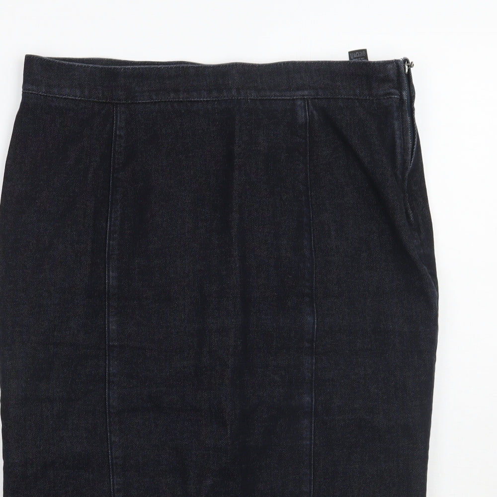 Marks and Spencer Womens Blue   Straight & Pencil Skirt Size 12