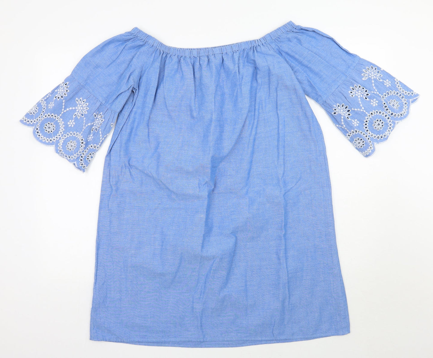 Dorothy Perkins Womens Blue  Rayon Basic Blouse Size 14
