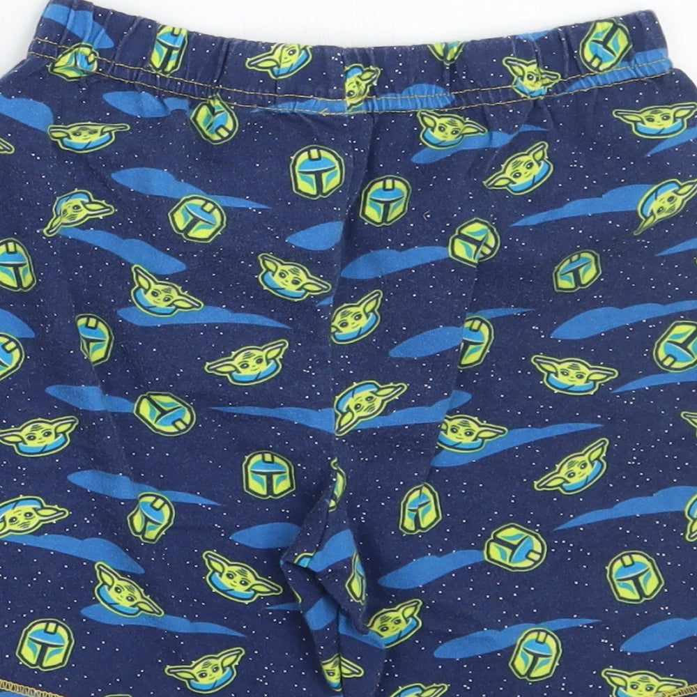 Starwars Boys Blue Geometric  Bermuda Shorts Size 5-6 Years