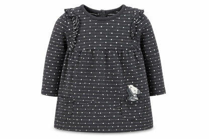 George Girls Grey Polka Dot  Basic T-Shirt Size 6-9 Months