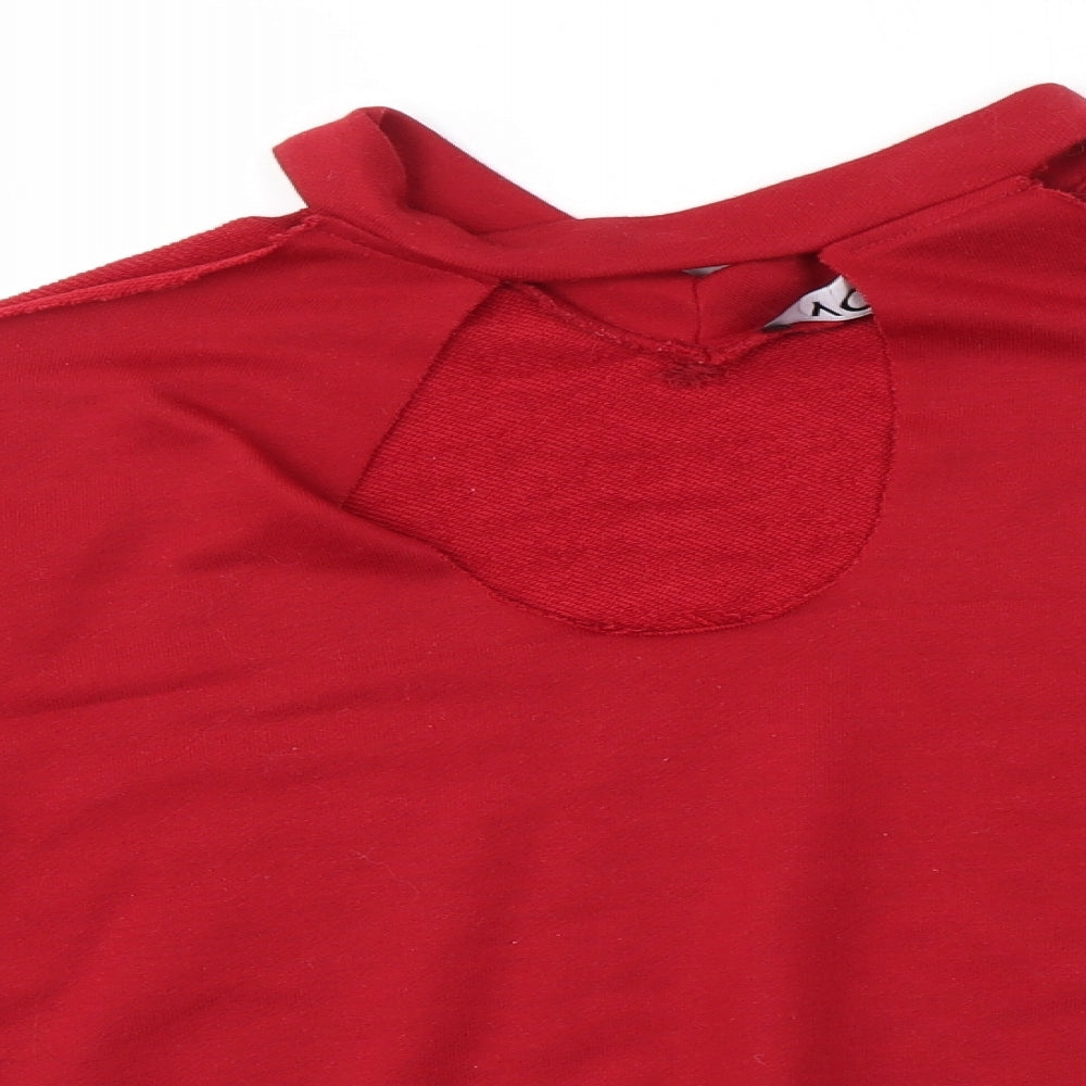 Yoins Womens Red   Pullover Jumper Size M