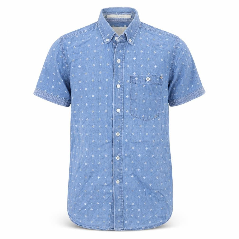 SER55 Mens Blue    Button-Up Size XS