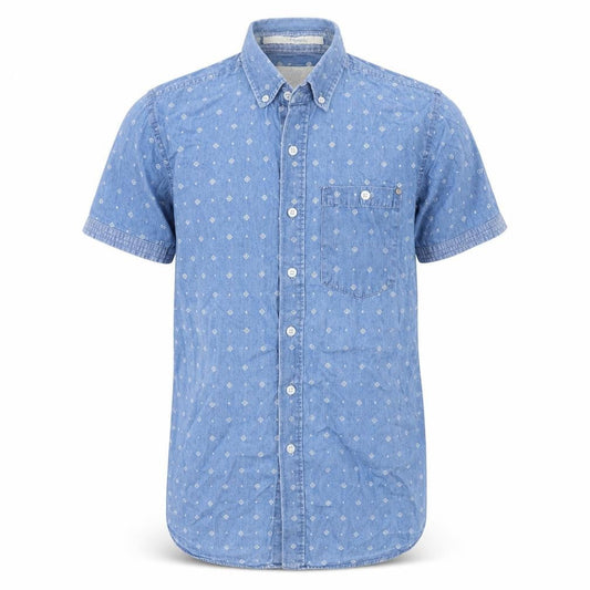 SER55 Mens Blue    Button-Up Size XS