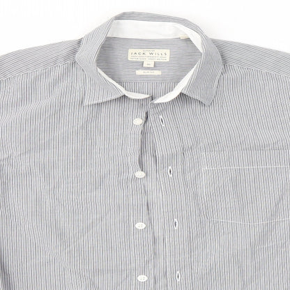 Preloved Jack Wills Womens Grey   Basic Button-Up Size XS - Detail