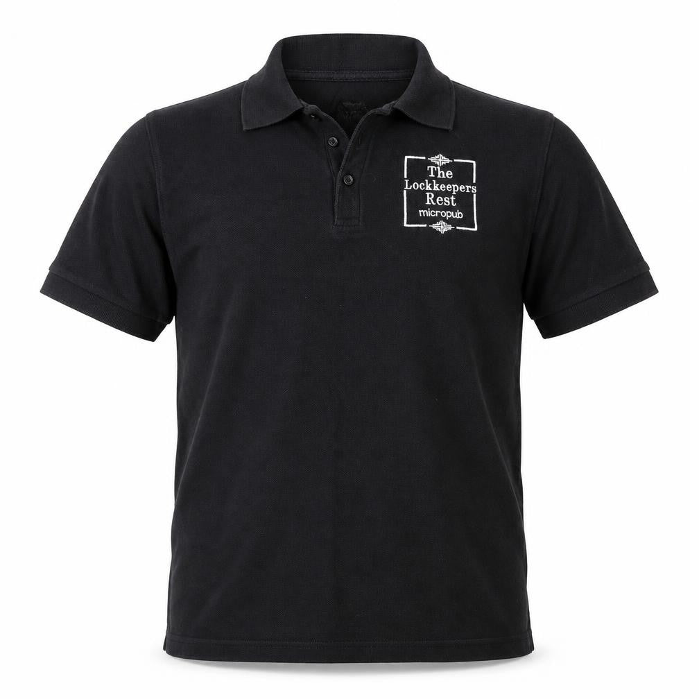 George Mens Black    Polo Size M  - The Lockkeepers Rest