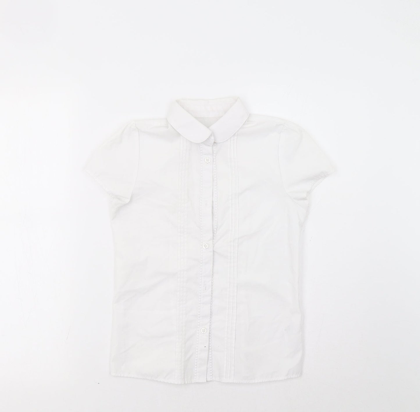 F&F Girls White   Basic Button-Up Size 9-10 Years
