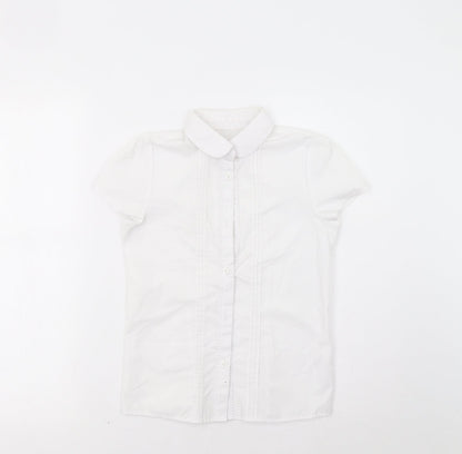 F&F Girls White   Basic Button-Up Size 9-10 Years