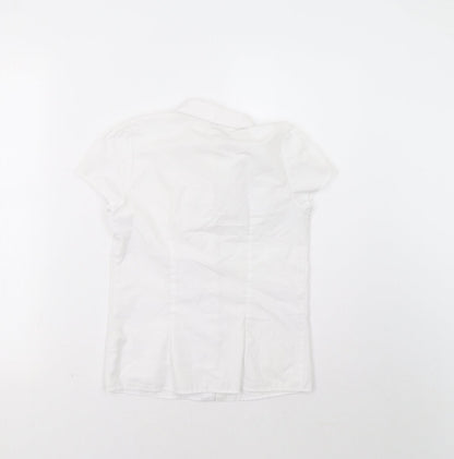 F&F Girls White   Basic Button-Up Size 9-10 Years