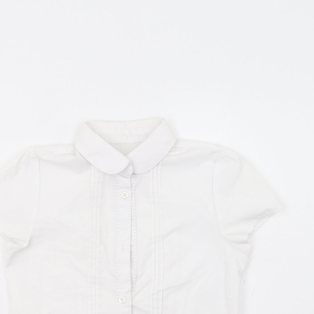F&F Girls White   Basic Button-Up Size 9-10 Years