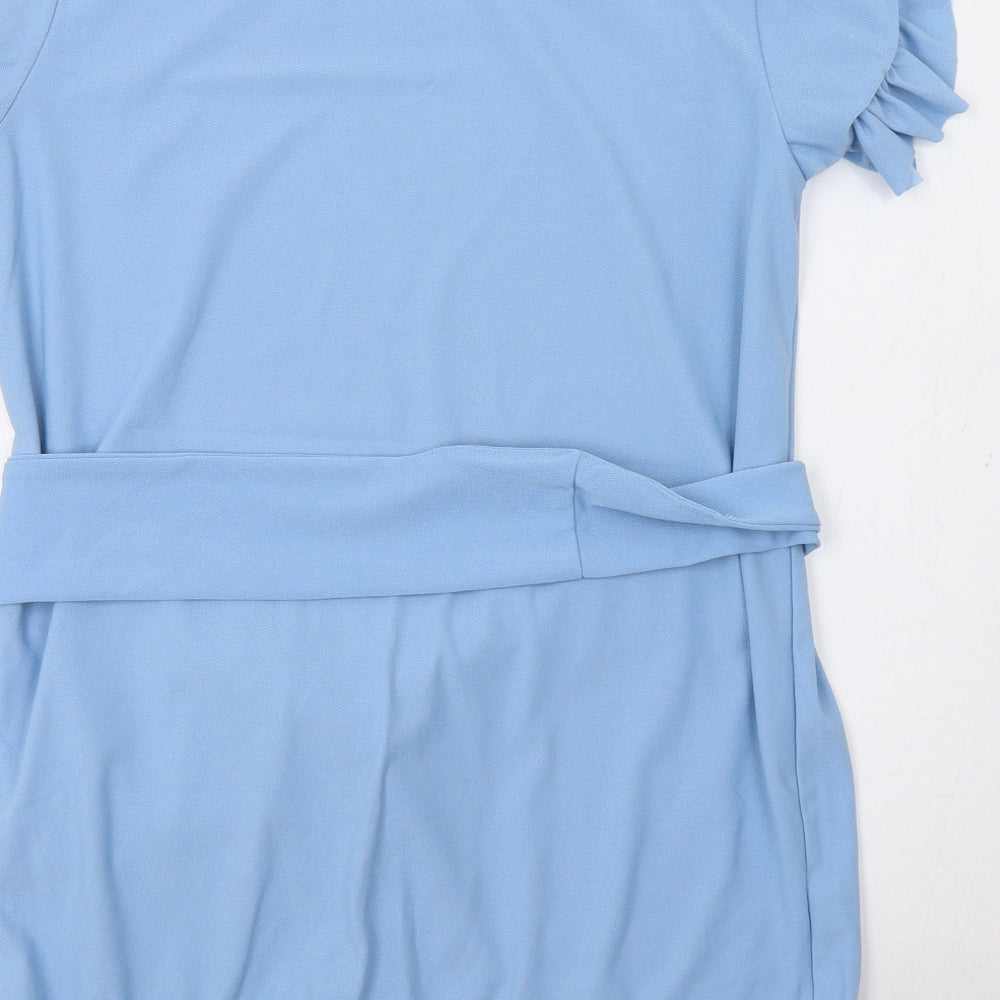 I SAW IT FIRST Womens Blue   Basic Blouse Size 10