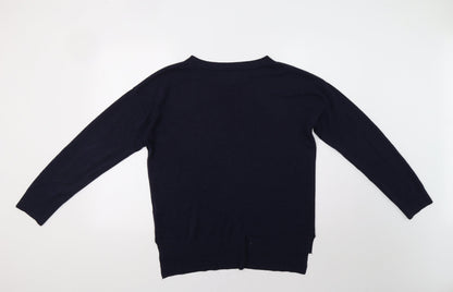 Next Womens Blue   Henley Jumper Size M