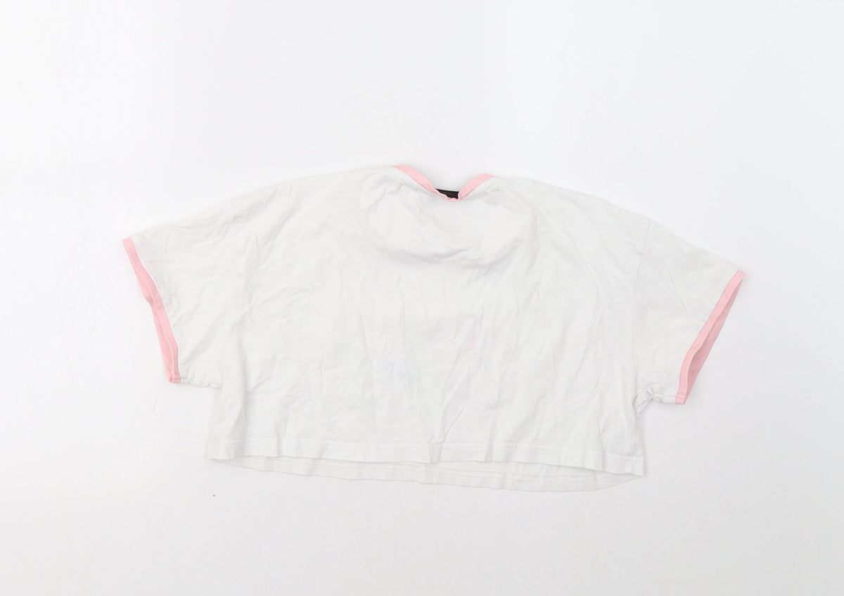 Dfnd Girls White   Cropped Polo Size 11-12 Years