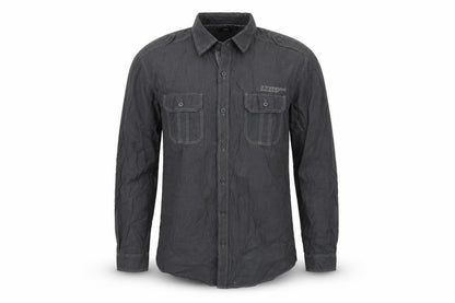 F&F Mens Grey Striped   Button-Up Size L