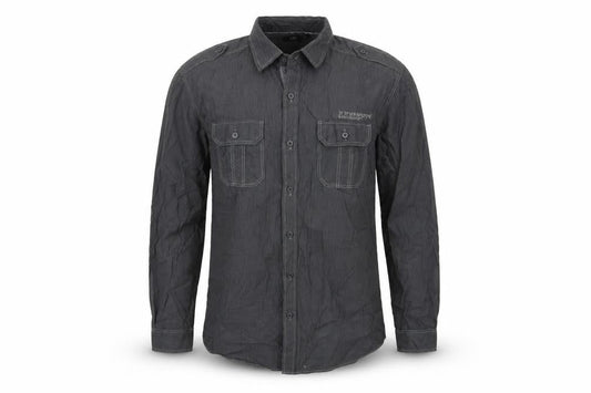F&F Mens Grey Striped   Button-Up Size L