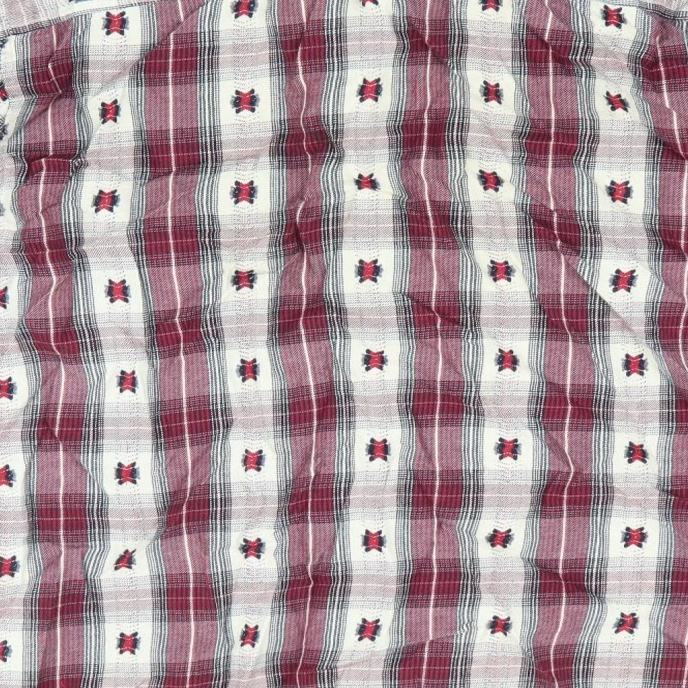 Easy Mens Red Check   Button-Up Size M  - Premium Vintage
