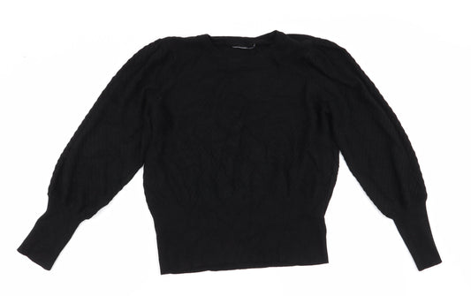 Marks and Spencer Womens Black Striped  Pullover Jumper Size 18