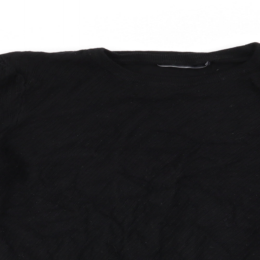 Marks and Spencer Womens Black Striped  Pullover Jumper Size 18