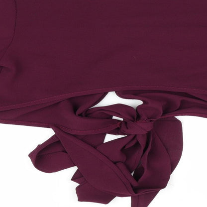 Preloved Stylewise Womens Purple   Jacket  Size 6  - Wide Sleeves Tie Front Shrug - Label