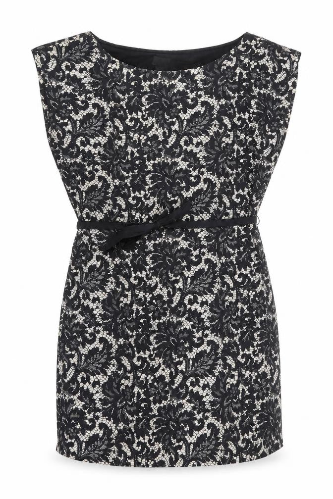 H&M Womens Black Floral  Shift  Size 12  - Lace like print
