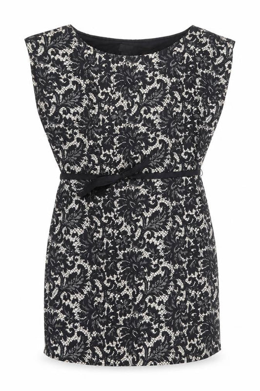 H&M Womens Black Floral  Shift  Size 12  - Lace like print