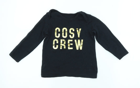 George Baby Black   Basic T-Shirt Size 18-24 Months  - COSY
