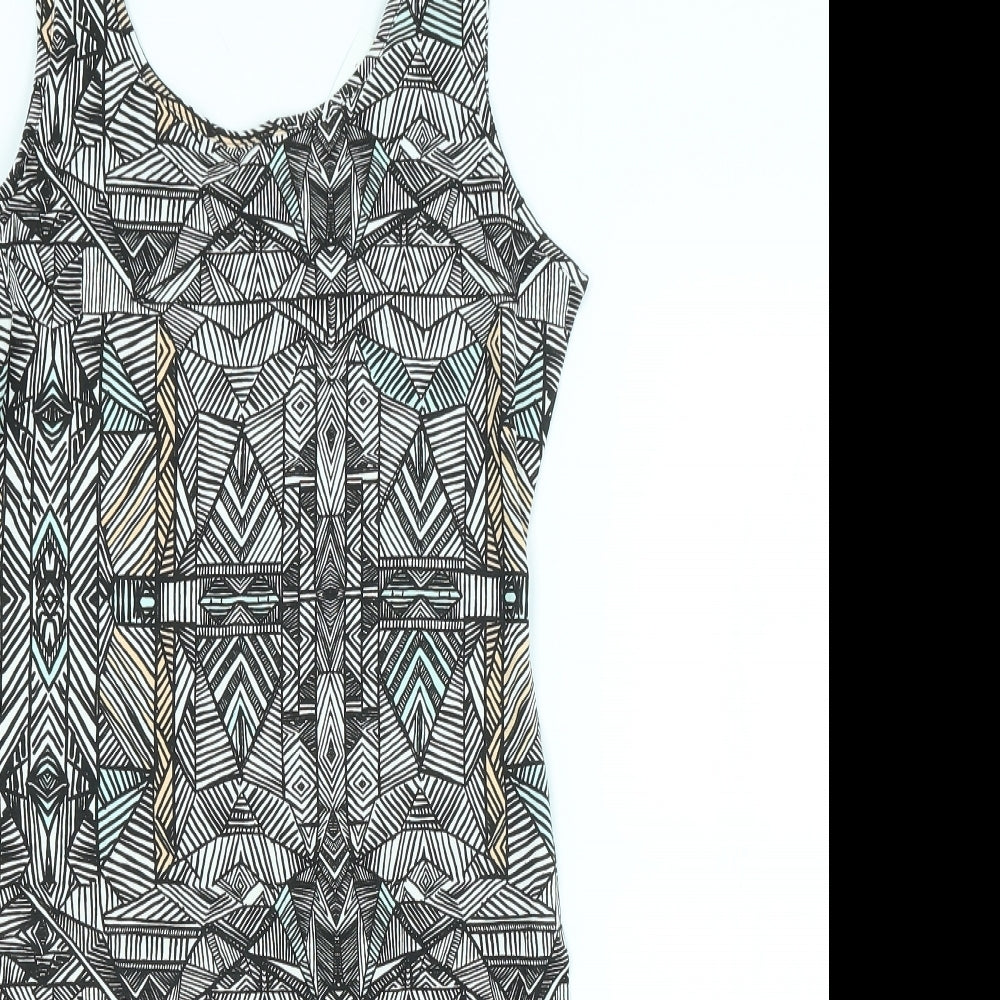 New Look Womens Multicoloured Argyle/Diamond  Pencil Dress  Size 12