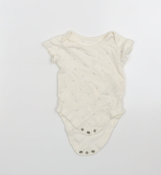M&S Baby Ivory Polka Dot  Leotard One-Piece Size 0-3 Months