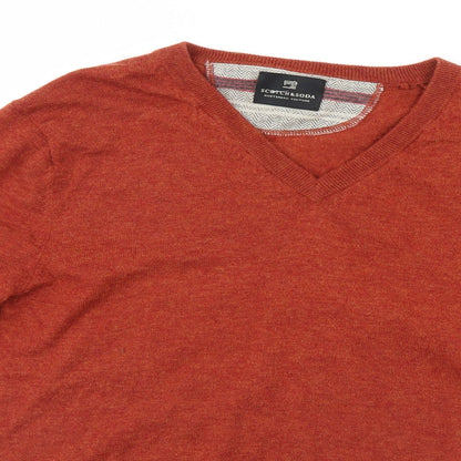 Preloved Scotch & Soda Mens Brown   Pullover Jumper - Detail