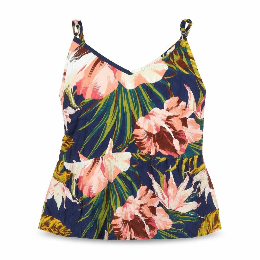 NEXT Womens Blue Floral  Basic Blouse Size 10