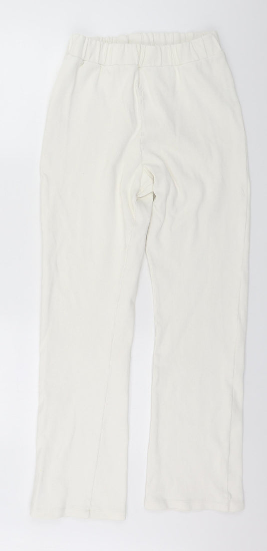 Boohoo Womens White   Trousers  Size 12 L26 in