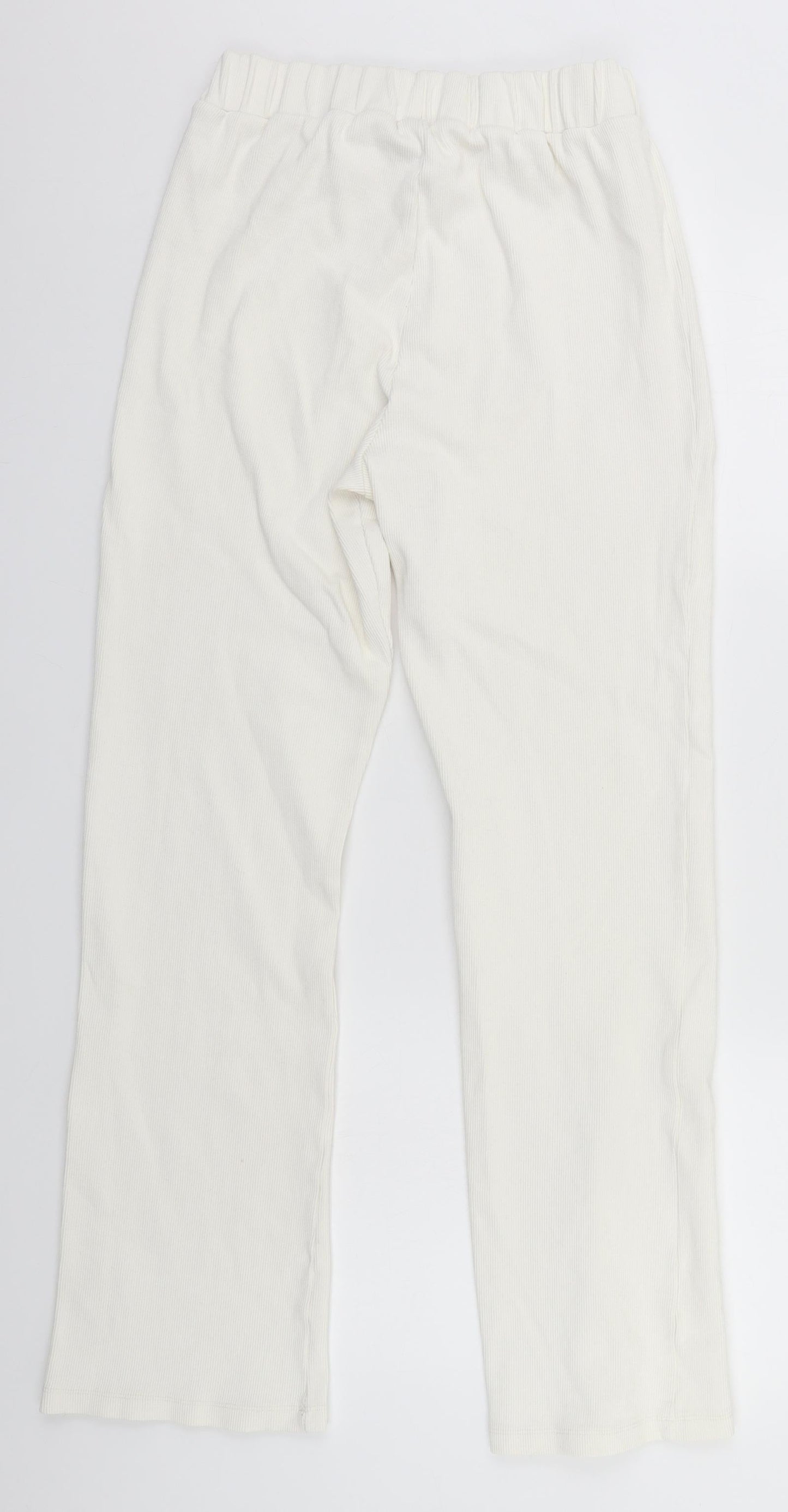 Boohoo Womens White   Trousers  Size 12 L26 in