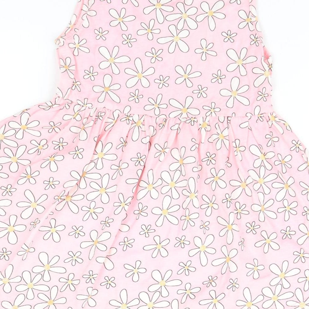 Young Dimension Girls Pink Floral  A-Line  Size 3-4 Years