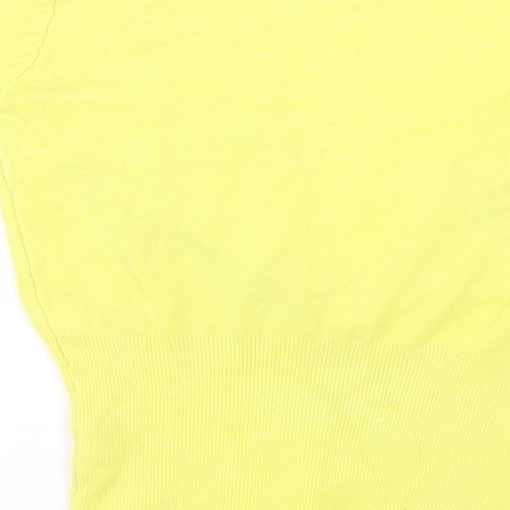 SPLASH Womens Yellow   Pullover Jumper Size S