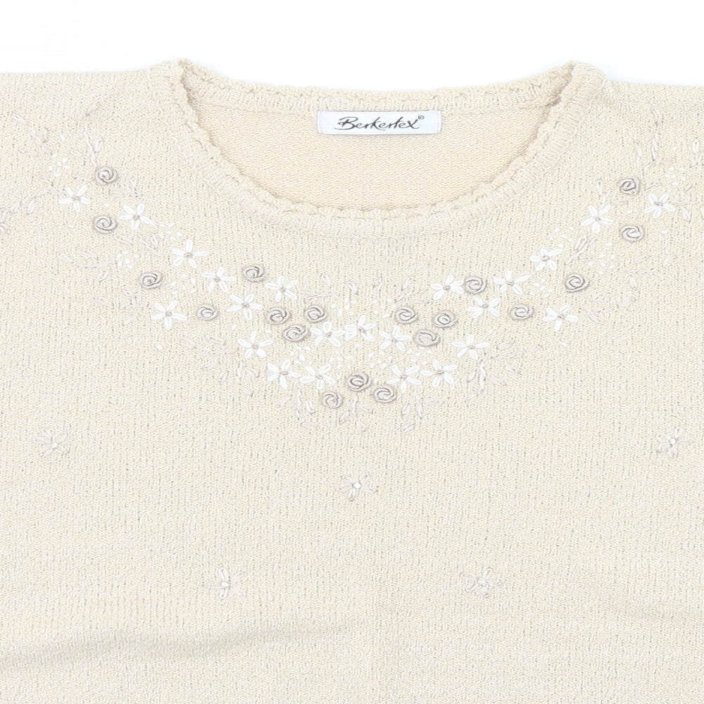 Berkertex Womens Beige   Pullover Jumper Size 10