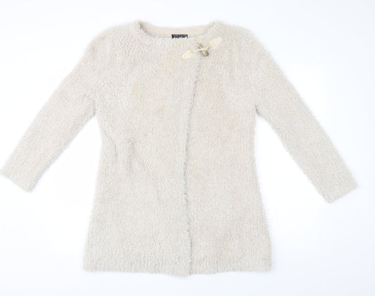 viz a viz Womens Beige   Cardigan Jumper Size 8