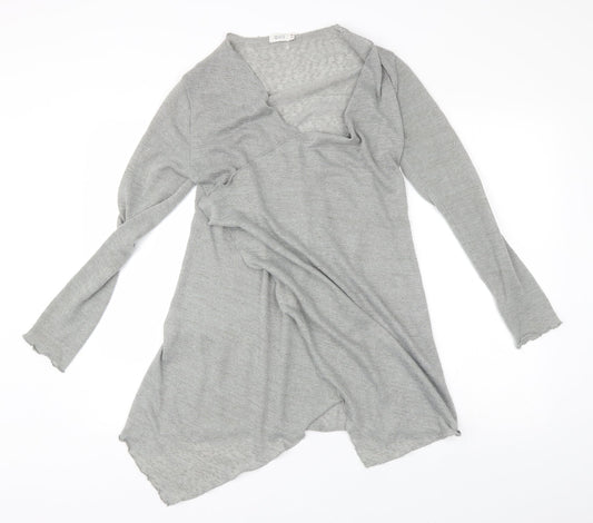 Quiz Womens Grey   Wrap Jumper Size 12