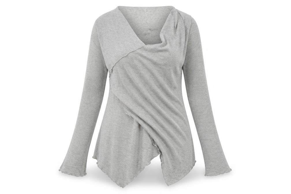 Quiz Womens Grey   Wrap Jumper Size 12