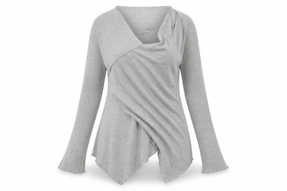 Quiz Womens Grey   Wrap Jumper Size 12