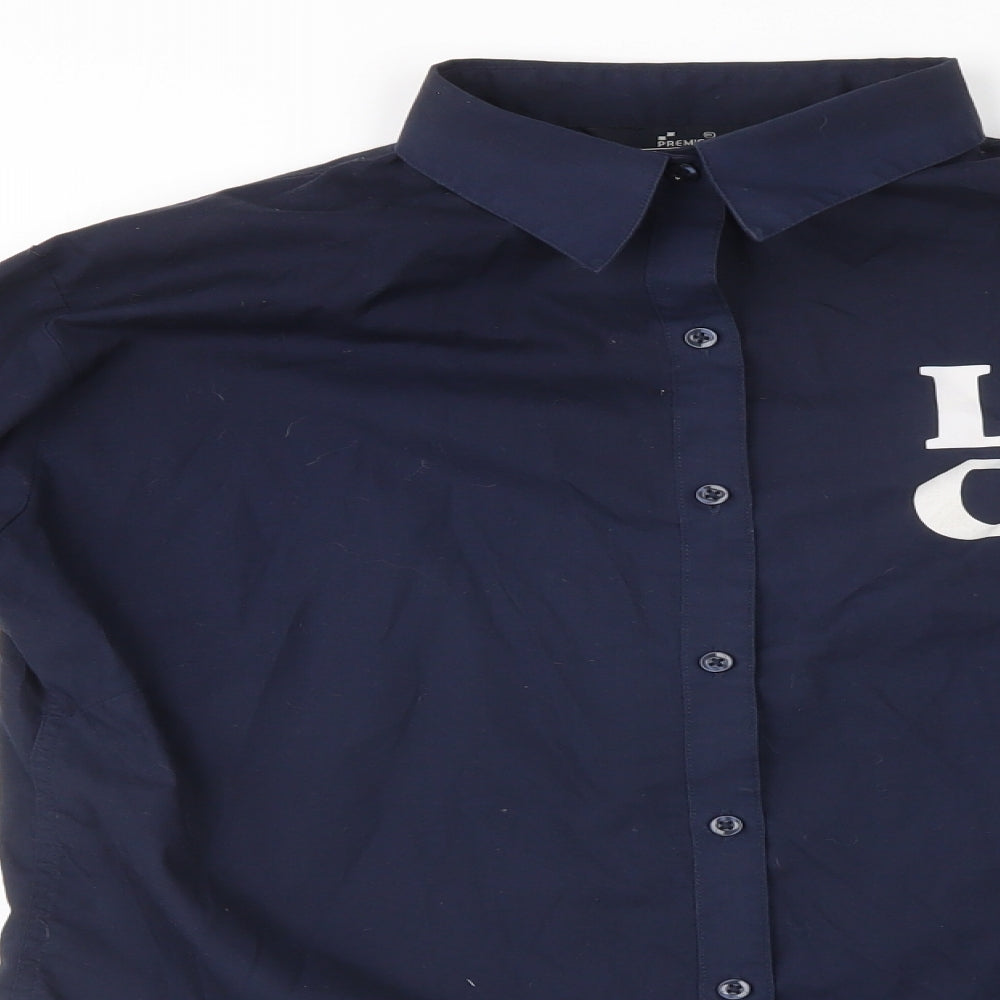 Premier Womens Blue   Basic Button-Up Size 12