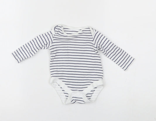 F&F Baby White Striped  Babygrow One-Piece Size 0-3 Months